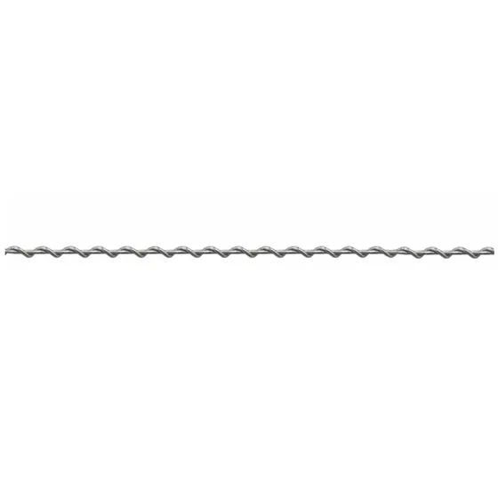 Zolldraht 0.9mm. Plombendraht aus verzinktem Eisen. Besteht aus 0.3mm Kerndraht und 0.3mm Wickeldraht. Nahaufnahme.